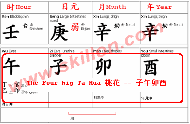 feng shui Bazi profiling the four big Ta Hua